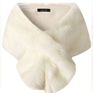 Caracilia Women's Faux Fur Shawl Wraps Stole Cloak Coat Sweater Cape